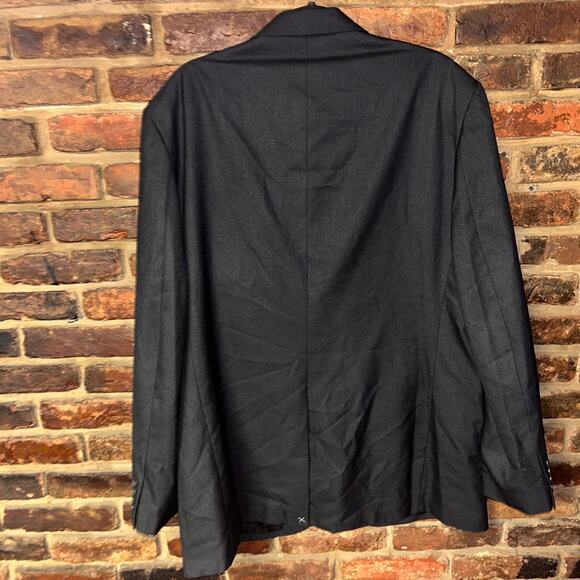 Perry Ellis Black 3-Button Blazer Jacket Sports Coat Men's Size XXL 46 Reg - Picture 8 of 8